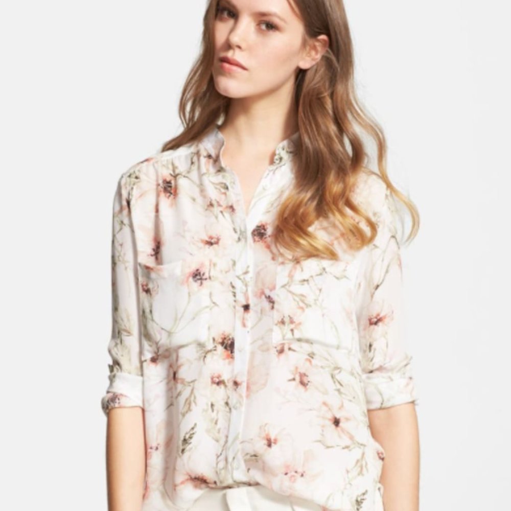 Haute Hippie L/S Floral Print Blouse